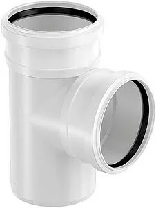 Тройник внутренний бесшумный D=50x50мм Угол 88,5° Uponor Decibel 1000218 Тройник внутренний бесшумный D=50x50мм Угол 88,5° Uponor Decibel 1000218, 1