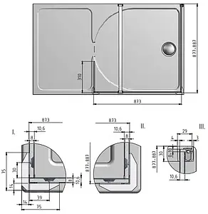 Душевое ограждение 1500x900мм прозрачное стекло Roltechnik Walk WALK D/1500 937-1500000-00-02 Душевое ограждение 1500x900мм прозрачное стекло Roltechnik Walk WALK D/1500 937-1500000-00-02, 2