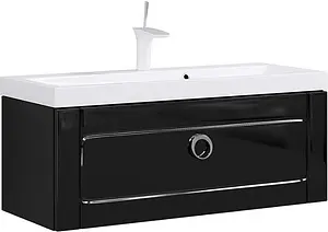 Тумба-умывальник подвесная Aqwella Infinity 100 чёрный Inf.01.10/001/BLK+Inf.10.04.D Тумба-умывальник подвесная Aqwella Infinity 100 чёрный Inf.01.10/001/BLK+Inf.10.04.D, 1