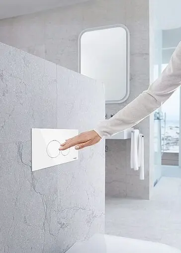 Комплект 5 в 1 Idrospania Tabarca 40230+30360+AZ-0017 E-R с кнопкой белый глянцевый