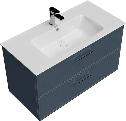 Тумба-умывальник подвесная Kerama Marazzi Piano Classic 95 ясень синий PIA.CL.95\BLU.M+PI.wb.95 Тумба-умывальник подвесная Kerama Marazzi Piano Classic 95 ясень синий PIA.CL.95\BLU.M+PI.wb.95
