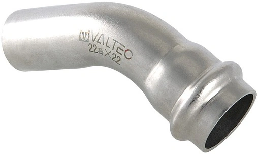 Уголок пресс однорастубный 54мм угол 45° Valtec VT.INOX-PRESS VTi.958.I.005454