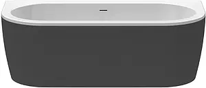 Ванна акриловая Cezares Slim Wall 180x80 белый/панель черный матовый Ванна акриловая Cezares Slim Wall 180x80 белый/панель черный матовый, 1