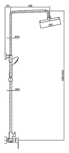 Душевая система со смесителем для душа Bravat Opal хром F9125183CP-A1-RUS