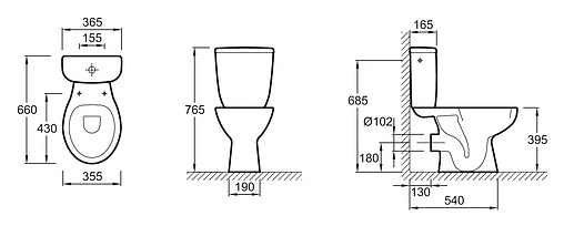 Унитаз-компакт Jacob Delafon Brive белый E0383N-00