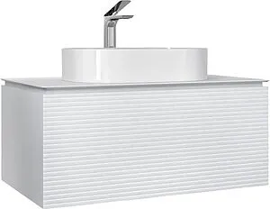 Тумба под умывальник подвесная Jorno Stone 100 белый Stn.01.100/P/W/JR, 1