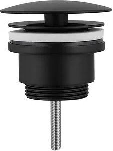 Выпуск без перекрытия для раковины без перелива Abber BEQUEM чёрный матовый AF0012B Выпуск без перекрытия для раковины без перелива Abber BEQUEM чёрный матовый AF0012B, 1