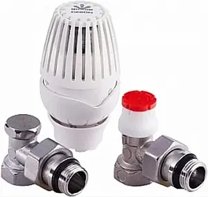 Комплект вентилей терморегулирующих угловых ½" в/н Gekon GK 76207200 12 Комплект вентилей терморегулирующих угловых ½" в/н Gekon GK 76207200 12, 1