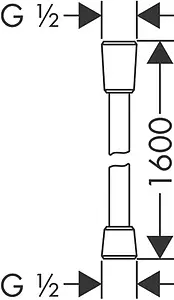 Шланг для душа Hansgrohe Comfortflex 160см хром 28168000 Шланг для душа Hansgrohe Comfortflex 160см хром 28168000, 3