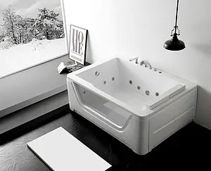 Ванна акриловая с гидромассажем Gemy 172x121 G9226 B, 4