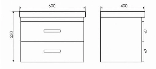 Тумба-умывальник подвесная Comforty Никосия 60П дуб белый 00004138879CF