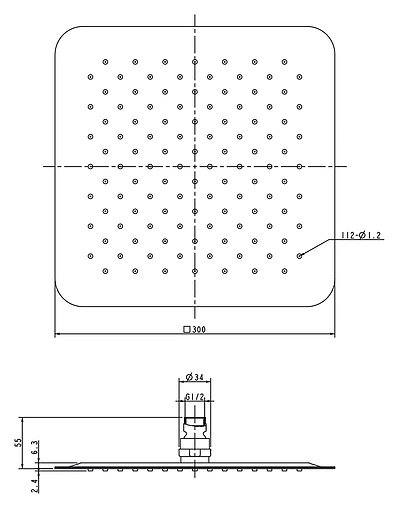 Лейка верхнего душа Ravak Chrome 982.00 хром X07P016