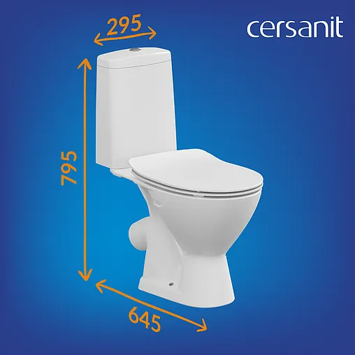 Унитаз-компакт Cersanit Flavis 031 3/6 DPL EO slim белый 64288 Унитаз-компакт Cersanit Flavis 031 3/6 DPL EO slim белый 64288