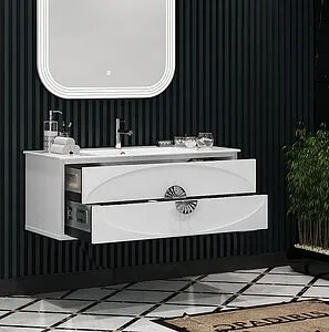 Тумба-умывальник подвесная Opadiris Ибица 90 белый глянец 00-00003607+, 3