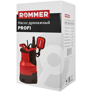 Насос дренажный Q=13.5м³/ч H=8м Rommer PROFI RDP-0005-100750 Насос дренажный Q=13.5м³/ч H=8м Rommer PROFI RDP-0005-100750, 4