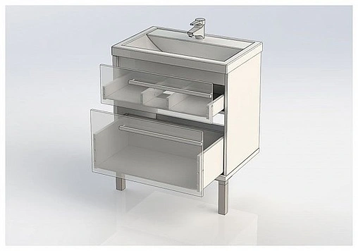 Тумба под умывальник Aquanet Фостер 70 белый/эвкалипт мистери 00202064