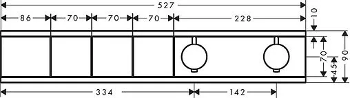 Термостат для 3 потребителей Hansgrohe RainSelect хром 15381000