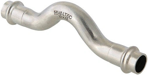 Колено обводное пресс двухраструбное 22мм Valtec VT.INOX-PRESS VTi.971.I.002222