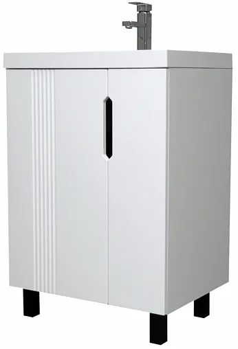 Тумба-умывальник напольный Айсберг Марта 60 белый DA3501T+4670142930044