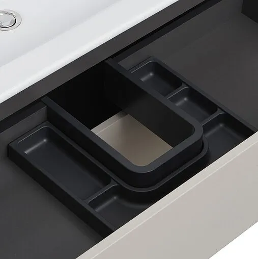 Тумба под умывальник подвесная Aquaton Сохо 100 галька серая/слэйт 1A258201AJ9A0