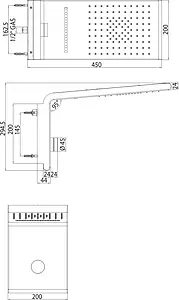 Лейка верхнего душа Bossini Syncro-Rain 3 Sprays хром I00591.030, 2