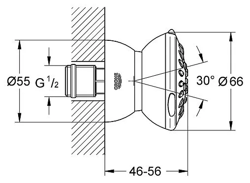 Душевая форсунка Grohe Movario 70 хром 28517000