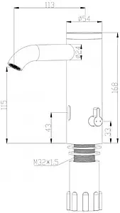 Смеситель для раковины Swedbe Europe чёрный матовый 6010B Смеситель для раковины Swedbe Europe чёрный матовый 6010B, 2