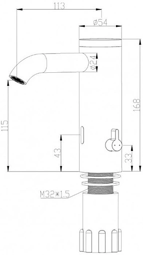 Смеситель для раковины Swedbe Europe чёрный матовый 6010B