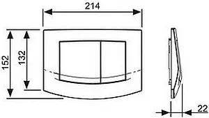Клавиша смыва для унитаза TECEambia 9240201 пергамон Клавиша смыва для унитаза TECEambia 9240201 пергамон, 2