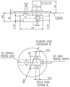 Смеситель для ванны скрытого монтажа Rav Slezak Seina хром SE986, 2