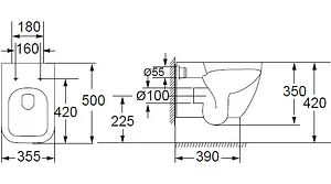 Унитаз подвесной BelBagno Alpina белый BB10100CH Унитаз подвесной BelBagno Alpina белый BB10100CH, 2