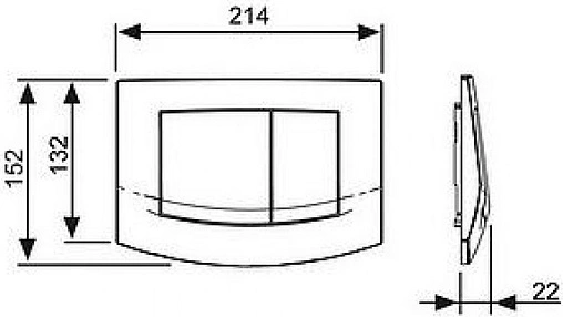 Клавиша смыва для унитаза TECEambia 9240201 пергамон