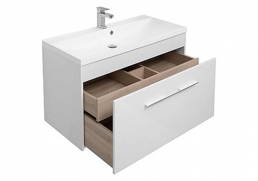 Тумба под умывальник подвесная Aquanet Августа 100 белый 00210019