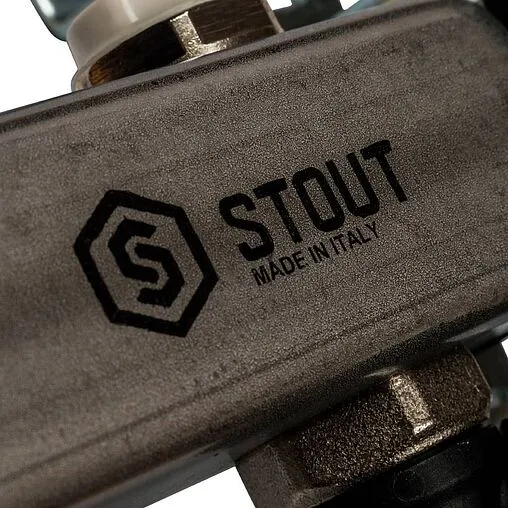 Группа коллекторная без расходомеров 12 отводов 1&quot;в/в x ¾&quot;ек Stout SMS-0932-000012