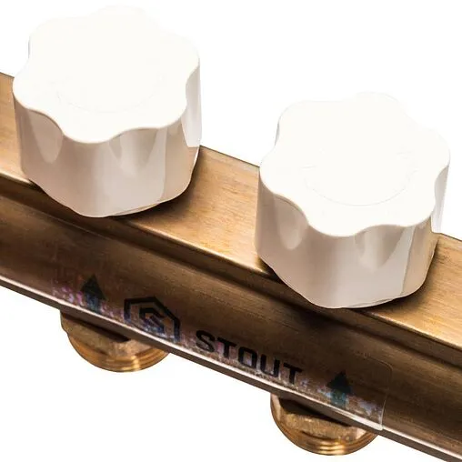 Группа коллекторная с расходомерами 12 отводов 1&quot;в/в x ¾&quot;ек Stout SMB 0473 000012