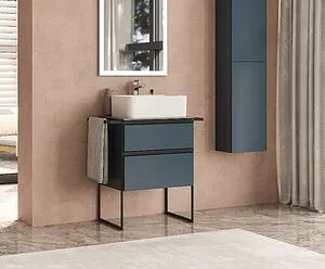 Тумба-умывальник подвесная Roca Domi 60 синий ZRU9307867+ Тумба-умывальник подвесная Roca Domi 60 синий ZRU9307867+, 3