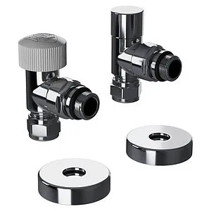Комплект вентилей терморегулирующих угловых 15x1.0 x ½"н Royal Thermo Design Pro хром RATVXU11215CH Комплект вентилей терморегулирующих угловых 15x1.0 x ½"н Royal Thermo Design Pro хром RATVXU11215CH, 1