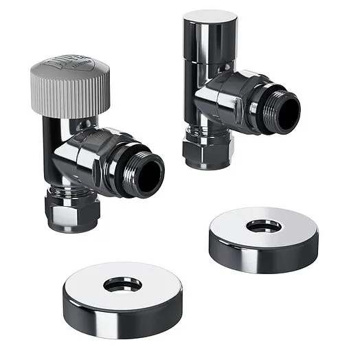 Комплект вентилей терморегулирующих угловых 15x1.0 x ½"н Royal Thermo Design Pro хром RATVXU11215CH Комплект вентилей терморегулирующих угловых 15x1.0 x ½"н Royal Thermo Design Pro хром RATVXU11215CH