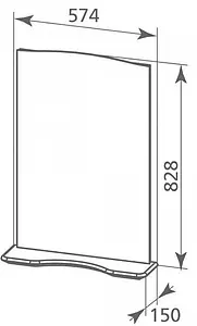 Зеркало Milardo Victoria 55 белый VIC5500M98 Зеркало Milardo Victoria 55 белый VIC5500M98, 2