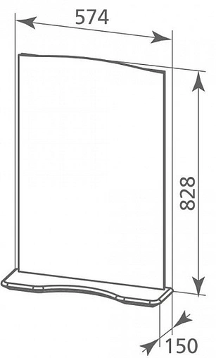Зеркало Milardo Victoria 55 белый VIC5500M98