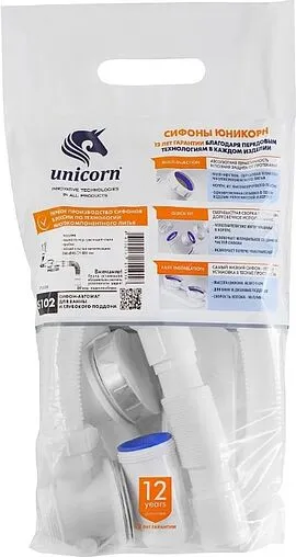 Слив-перелив для ванны Unicorn нержавеющая сталь S102