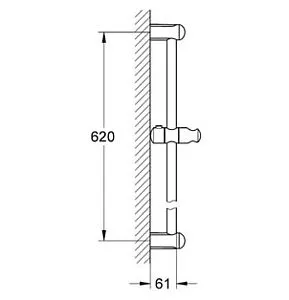 Душевая штанга Grohe Tempesta New 600 хром 27523000, 2
