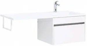Тумба-умывальник подвесная над стиральной машиной Aquanet Токио 120 R белый 00236915+00235500, 1