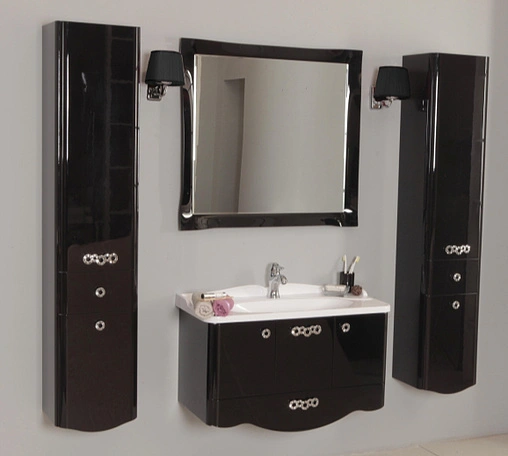 Тумба под умывальник Aquaton Венеция 90 чёрный 1A155601VN950