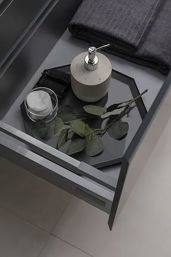 Тумба-умывальник подвесная Allen Brau Infinity 85 антрацит 1.21002.AM+