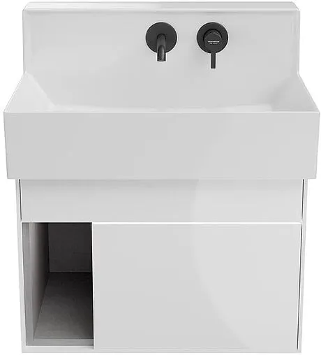 Тумба-умывальник подвесная Kerama Marazzi Logica M 65 белоснежный LO.M.65\WHT+LO.M.wb.65