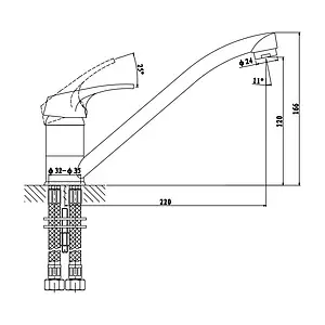 Смеситель для кухни Gross Aqua Basic хром 3210257C-G0110 Смеситель для кухни Gross Aqua Basic хром 3210257C-G0110, 4