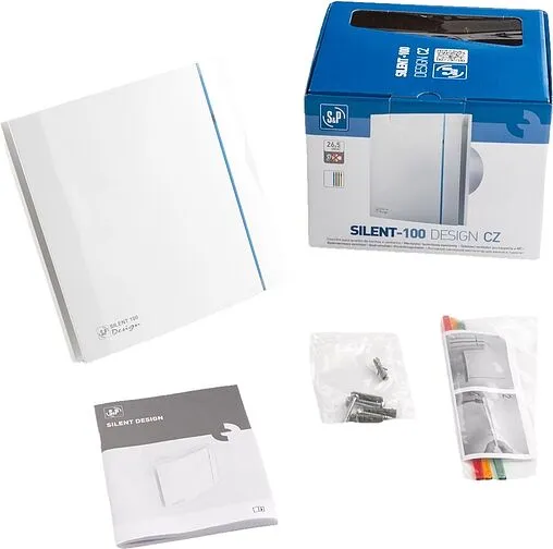 Вентилятор вытяжной Soler & Palau SILENT-100 CZ DESIGN 3C белый Вентилятор вытяжной Soler & Palau SILENT-100 CZ DESIGN 3C белый