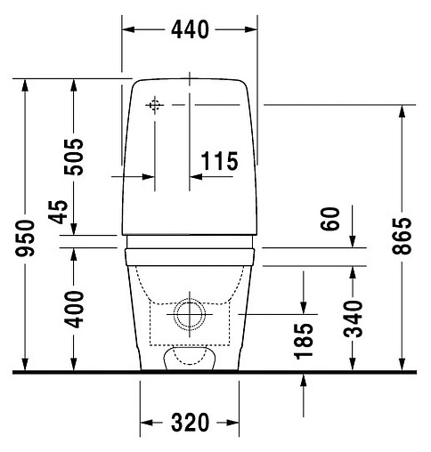 Бачок для унитаза Duravit Esplanade белый 0872800005 Бачок для унитаза Duravit Esplanade белый 0872800005