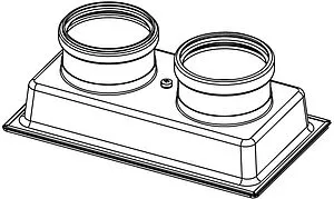 Адаптер разделительный Ø 60/100 x 80/80мм (алюм.) Protherm 0020199389, 1